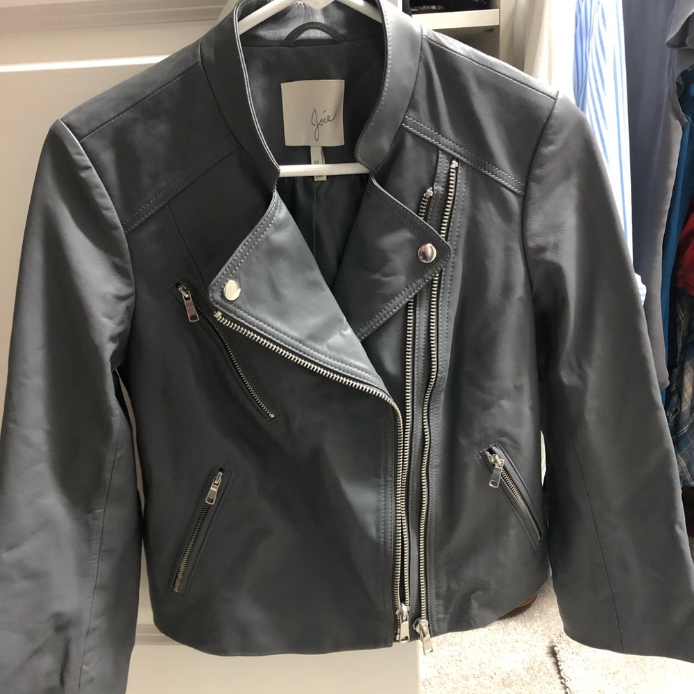 Joie grey leather jacket